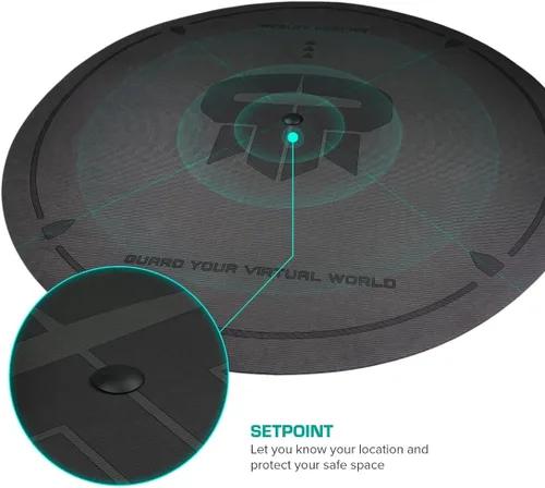 Vista 2 de Rebuff Reality VR Mat-Super Soft 55 x 028 Round Exercise Mat-Comfortable Non-Slip Meditation Mat for VR Dancing Virtual Reality