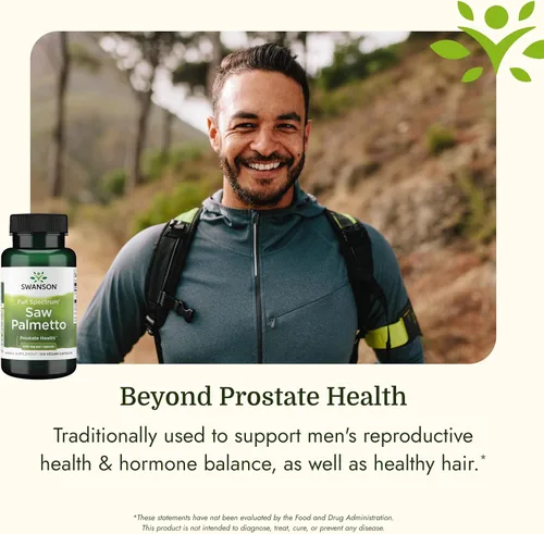 Vista 5 de Swanson Saw Palmetto - Suplemento de hierbas que promueve el apoyo a la salud de la próstata masculina - Suplemento natural para el cabello y apoyo