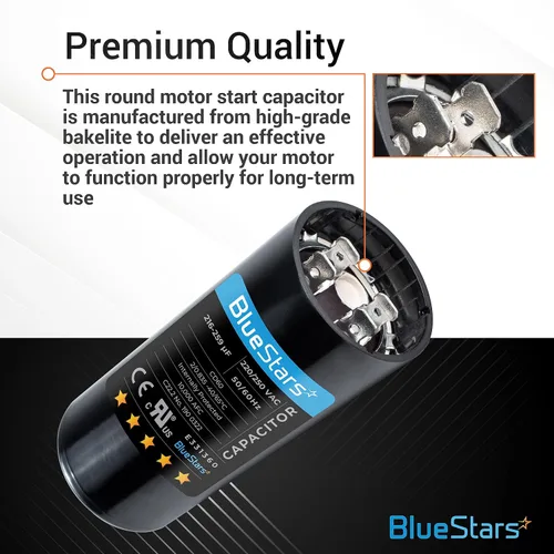 Vista 6 de BlueStars - Condensador de arranque de motor MFD 220-250V 216-259 uF