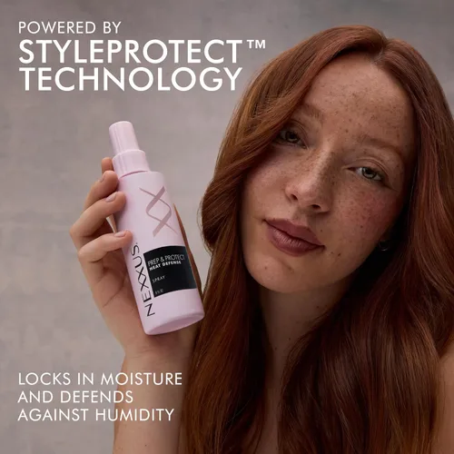 Vista 5 de Nexxus Heat Defense Spray Prep & Protect para protección térmica de 450 grados, con tecnología StyleProtect 6 oz