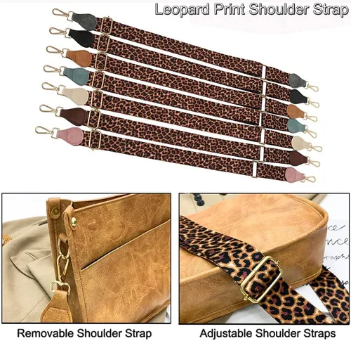 Vista 6 de Downupdown Bolsos cruzados para mujer, bolsos de diseñador con correa de hombro con estampado de leopardo