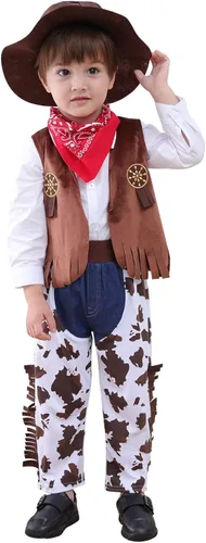 Vista 2 de May's Baby Western Cowboy - Conjunto de disfraz para niños