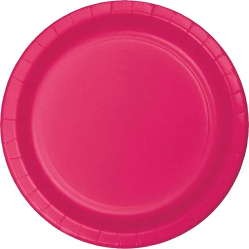 Vista 9 de Creative Converting Touch of Color - Platos llanos de papel, 9 pulgadas, rosa caramelo, 24 unidades Candy Pink