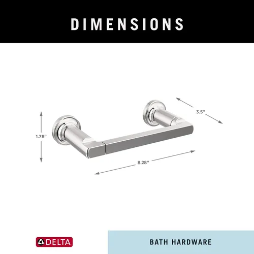 Vista 6 de Delta Soporte de papel higiénico giratorio Cromo pulido Soporte de pared Accesorios de baño Tetra