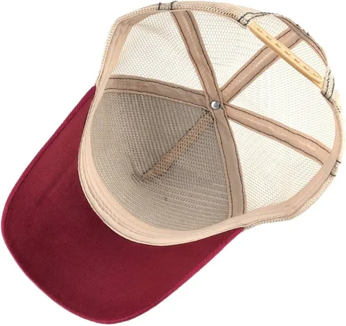 Vista 6 de Gorra de béisbol unisex de malla animal con parche cuadrado Snapback