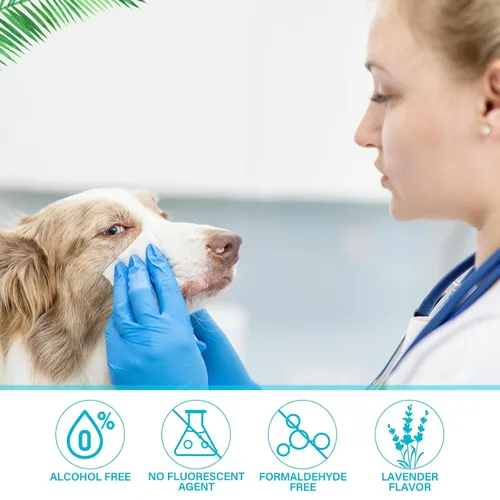 Vista 3 de Treela - 10 paquetes de 80 toallitas para perros, toallitas para mascotas, suministros de aseo para patas, trasero, oreja, piel, baño corporal