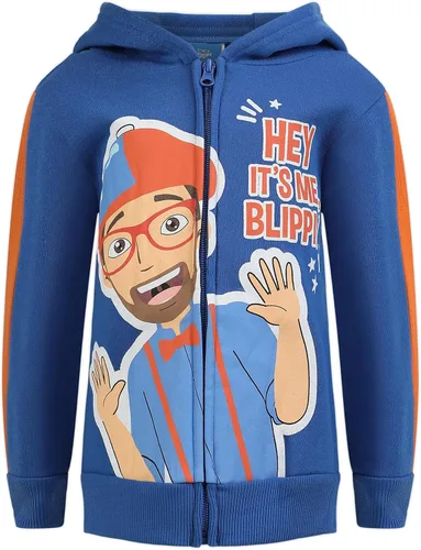 Vista 2 de Blippi Conjunto de camiseta de 3 piezas para niños, sudadera con capucha y pantalones para niños pequeños