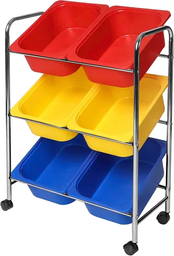 Vista 19 de Seville Classics Carrito Organizador con Ruedas, para Hogar, Oficina, Escuela, Aula, Álbum de Recortes, Pasatiempo, Artesanía, 10 Cajones, Negro