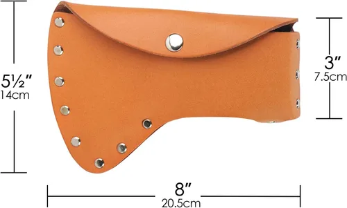 Vista 4 de Funda para cabeza de hacha, funda duradera para hacha de campamento, funda de cuero, funda de hacha, funda para cinturón de 4.13 a 4.72 pulgadas