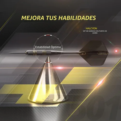 Vista 4 de CC-Exquisite Juego de dardos Dardos profesionales de 12 X 20/22g con punta de metal Dardos de punta de acero con 24 vuelos y 18 ejes de aluminio