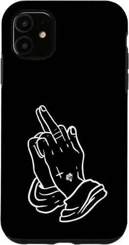 Vista 8 de Praying Hands Show Middle Finger Men's T-Shirt Women Case for iPhone 17