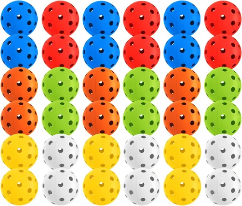 Vista 28 de Paquete de 6 pelotas de pickleball deportivas para exteriores - 40 pelotas de pickleball - Bolas de pickleball de EE. UU. aprobadas por USAPA