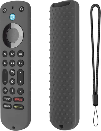 Vista 13 de Funda de silicona para Voice Remote Pro 2022, funda de silicona para control remoto por voz Pro 2022 con cordón (negro)