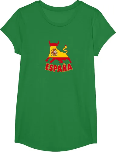 Vista 106 de Spain Espana with Bull and National Flag/Present T-Shirt Asphalt Grey