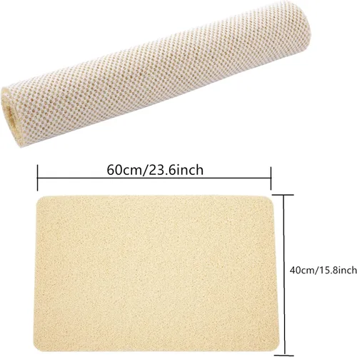 Vista 2 de Alfombrilla de ducha antideslizante de PVC para ducha interior, baño (15.7 x 23.6 in, amarillo)