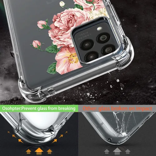 Vista 3 de Osophter Funda para Revvl 6 Pro 5G, transparente con protector de pantalla, TPU absorción de golpes, flexible para teléfono celular T-Mobile T Phone