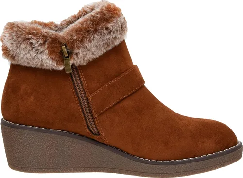 Vista 4 de CUSHIONAIRE Botines de cuña Rhodes para mujer + espuma viscoelástica
