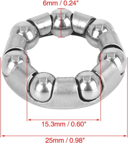 Vista 3 de X AUTOHAUX 4 unids 0.984 in x 7 jaulas de rodamientos de bolas rodamientos de manivela rueda trasera retenedor para bicicleta