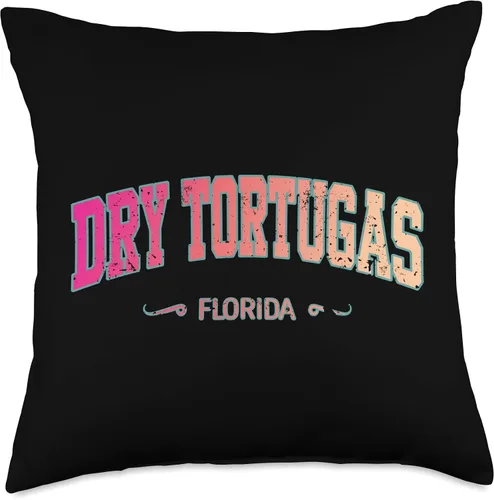 Vista 4 de Florida Native Resident Sunshine State Souvenir Dry Tortugas Florida State Fan Merchandise Souvenir Throw Pillow, 16x16, Multicolor