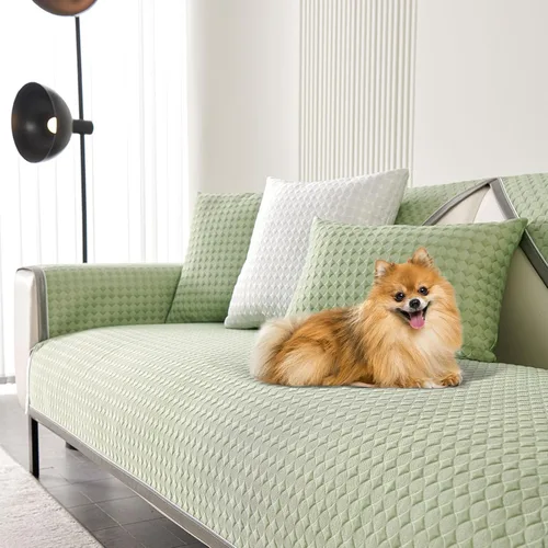 Vista 11 de OTOB Funda refrescante para sofá para perro, tela de seda helada, lavable, antideslizante, protector de muebles para sofá, tapete refrescante suave
