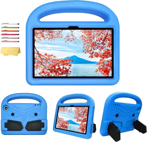 Vista 57 de Funda para tablet Kindle Fire 7 para niños (12.ª generación, versión 2022) con mango de pie de apoyo de forraje resistente, espuma EVA suave, a