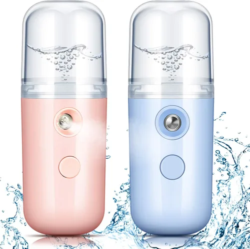Vista 10 de Honoson 2 Nano Vaporizador Facial Portátil Nano Mister para Extensiones de Pestañas Recargable por USB 1 oz Aparato de Cuidado de la Piel Mano