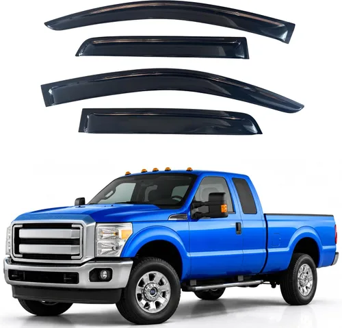 Vista 336 de IG - Visera para ventana para Ford Bronco y F150-F350 1980-1996, deflector lateral tipo cinta adhesiva, resistente, contra lluvia y viento