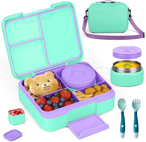 Vista 8 de WyfKyd Set de lonchera Bento con contenedor térmico de sopa para niños y adultos Bento Box Set with 9.5oz Soup Thermo Kids Leak-proof Lunch Box