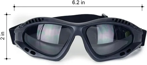 Vista 7 de Viriber Gafas de motocicleta - Gafas de protección UV para exteriores, gafas de combate a prueba de polvo