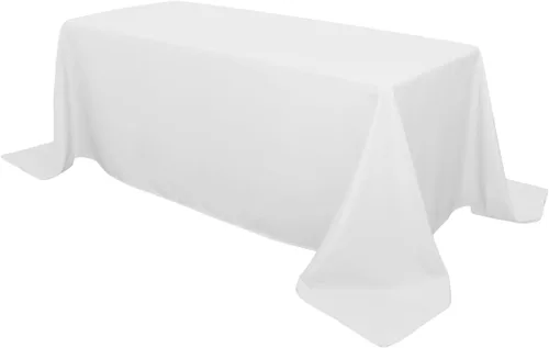 Vista 28 de Your Chair Covers - Mantel rectangular de poliéster sin costuras de alta calidad de 60 pulgadas de ancho x 102 pulgadas de largo - Negro - Mantel
