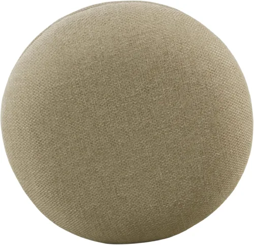 Vista 6 de Benjara Taburete de metal con asiento acolchado de tela giratoria, beige y negro