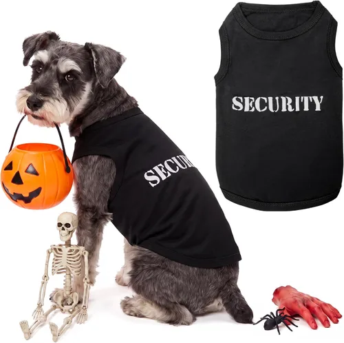 Vista 15 de Camiseta para Perro Parisian Pet - Camiseta Bordada FBI - 100% Algodón, Ropa Transpirable para Perros - Chaleco para Mascotas Sin Mangas - Camisas