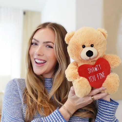 Vista 3 de Witty Enterprise Shawty You Fine - Oso de peluche de 10 pulgadas - Regalos para parejas para él - Divertido animal de peluche para novia, novio