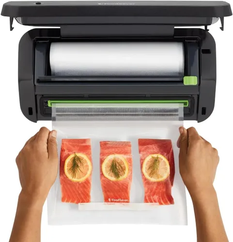 Vista 4 de FoodSaver Kit de inicio del sistema de sellado al vacío Preserve con bolsas y rollos