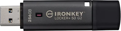 Vista 10 de Kingston Ironkey Locker+ 50 G2 32GB Unidad USB cifrada FIPS 197 Protección AES-XTS Seguridad con contraseñas múltiples USB 3.2 Gen 1