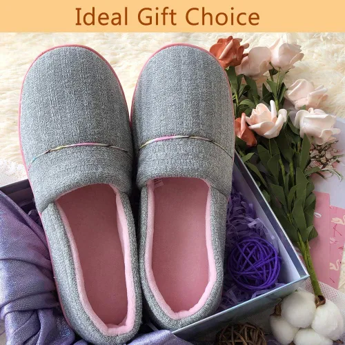 Vista 6 de Urbancolor Pantuflas de interior lavables con espalda cerrada para mujer, antideslizantes, transpirables, para el hogar