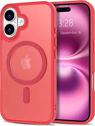 Vista 97 de Anuck - Funda magnética para iPhone 11 compatible con MagSafe, carcasa trasera mate translúcida dura, borde de TPU, delgada, resistente a impactos