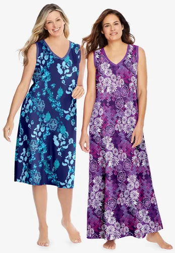 Vista 5 de Dreams & Co. Vestido corto para mujer, talla grande, con cuello en V y cuello en V