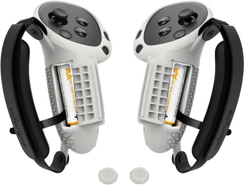 Vista 10 de SoJumpvr Controller Grips Cover Compatible with Meta Quest 3S/Quest 3 Accessories, Hand Strap with Battery Opening, Knuckle Straps with Widen and