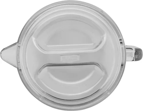 Vista 3 de GET P-3064-1-CL-EC Jarra de plástico resistente y sin BPA de 2 cuartos de galón con tapa, inastillable (64 onzas), transparente