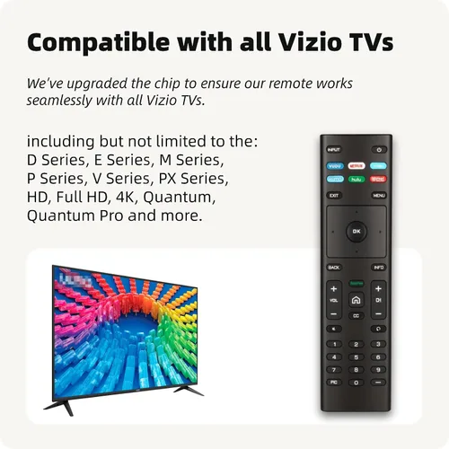 Vista 2 de ORQRQO XRT136 - Control remoto de repuesto para todos los controles remotos VIZIO Smart TV, para serie D, serie E, serie M, serie P, serie PX, serie