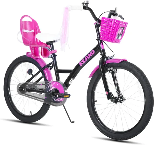 Vista 11 de KEANO Zinnia 14 16 20 Inch Kids Bike for Girls Ages 3-10 Years, Girls' Bikes with Training Wheels, Streamers, Basket and Doll Seat, Children Bicycles