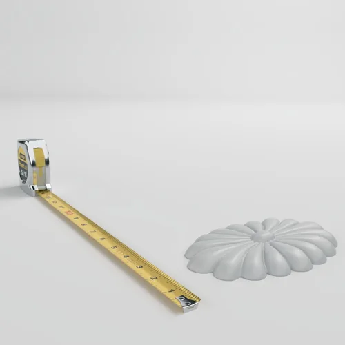 Vista 6 de Ekena Millwork ROS04MA Madrid Roseta ovalada, 4 3/8"W x 6 3/4"H x 3/4"P, imprimado