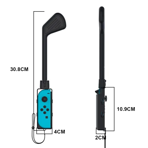 Vista 5 de Uxilep Golf Club for Mario Golf Super Rush - Nintendo Switch Joy-con AccessoriesMini Golf Clubs Hand Grip Accessories with Wrist Strap for Joy Cons
