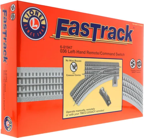 Vista 3 de Lionel FasTrack Electric calibre O, interruptor O36 remoto/de mando, mano izquierda