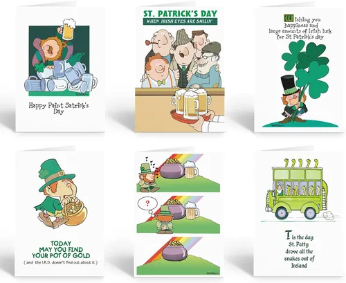 Vista 11 de Stonehouse Collection Tarjetas del Día de San Patricio - Beer Swim - 12 divertidas tarjetas y sobres del día de San Patricio - Hecho en Estados