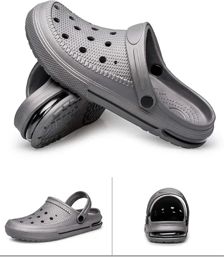 Vista 6 de SILLENORTH Zuecos unisex para jardín, zapatos de agua, zapatos de playa, sandalias con cojín de aire, ligeras, cómodas