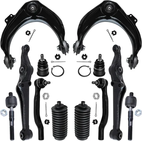 Vista 74 de Detroit Axle – 12 brazos de control superiores e inferiores delanteros con rótulas, barras de unión exteriores e interiores con topes, barras