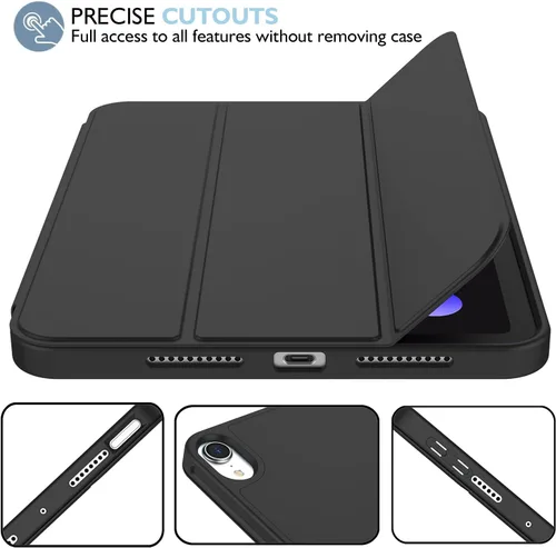 Vista 6 de iMieet Funda para iPad mini 7 2024 (A17 Pro), iPad mini 6 (8.3 pulgadas, modelo 2021), iPad mini 7ª/6ª generación con soporte para lápices, funda