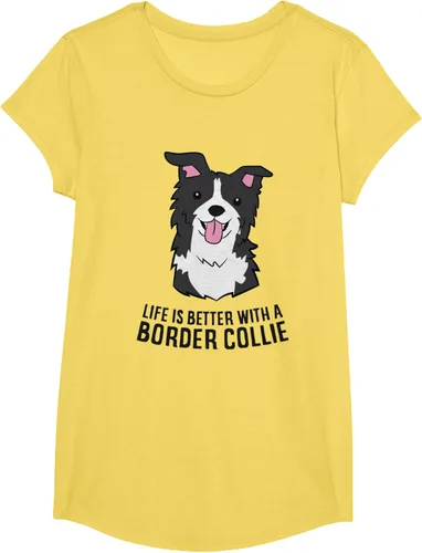 Vista 43 de Camiseta Border Collie Owner Life Is Better With a Border Collie Dog, Blanco, S